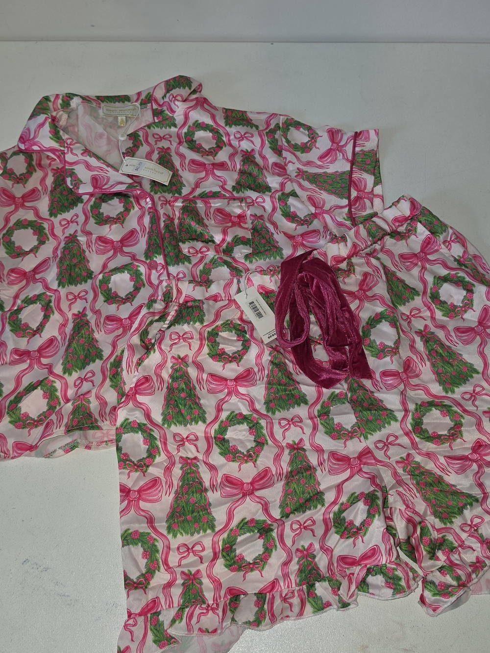 Simply Southern Pink and Green Holiday Pajama Set